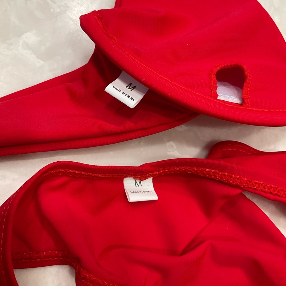 Bikini Two Piece, Red, Size M, NWOT, Removable Top Insert - Picture 5 of 16